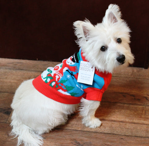 Snowman Holiday Dog Sweater
