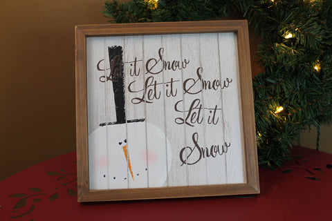 Let It Snow Framed Sign